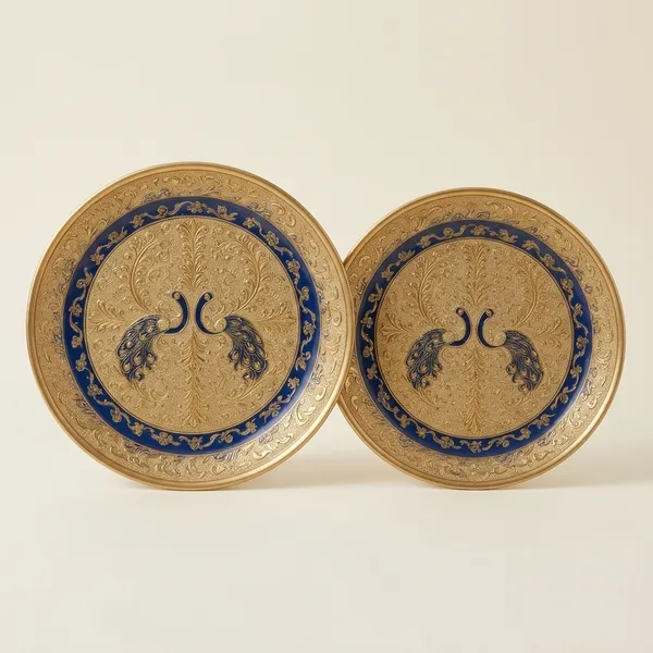 Brass_Traditional_Peacock_Decorative_Plate_Set_Of_2
