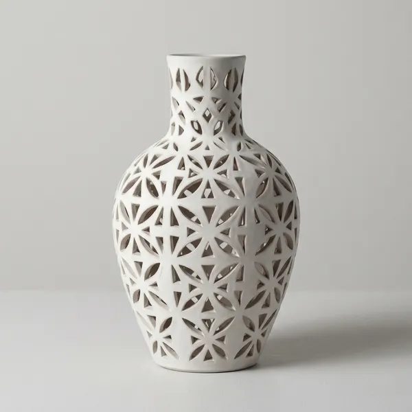 Blue_Pottery_Off_White_Floral_Cutwork_Decorative_Vase