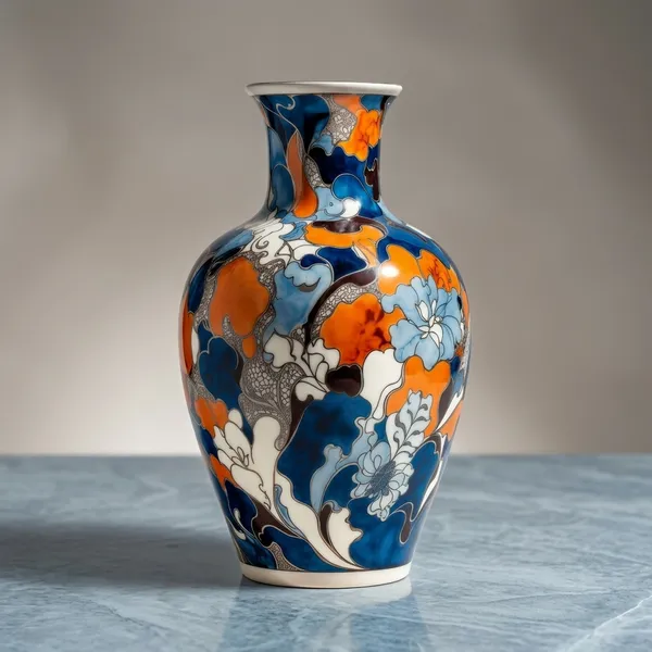 Blue_Pottery_Multicolour_Floral_Decorative_Vase