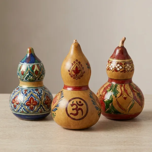 Wood_Hand-Painted_Traditional_Motif_Decorative_Gourd_Set