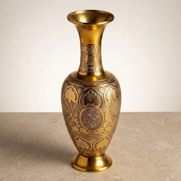 Brass_Floral_Engraved_Golden_Decorative_Vase