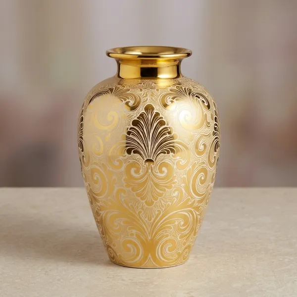 Metal_Floral_Embossed_Golden_Decorative_Vase