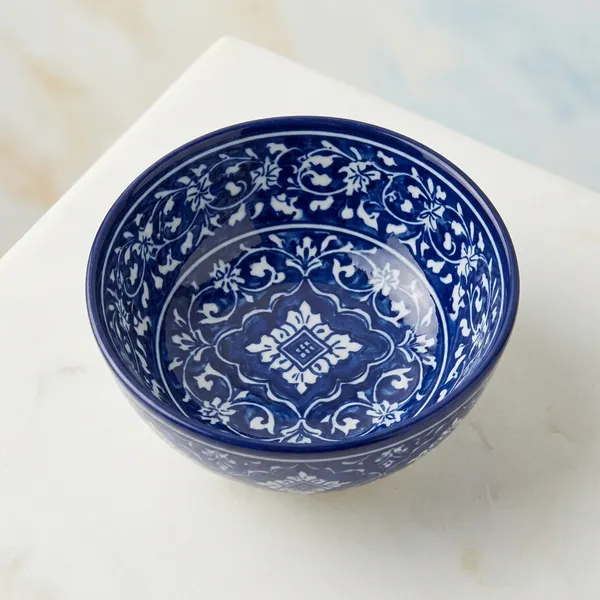 Blue_Pottery_Floral_Print_Blue_And_White_Decorative_Bowl
