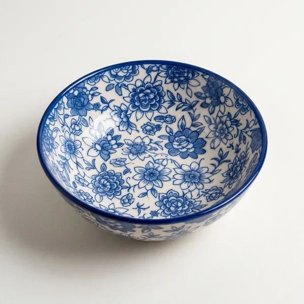 Blue_Pottery_Floral_Blue_And_White_Serving_Bowl