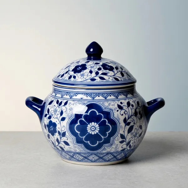 Blue_Pottery_Blue_And_White_Floral_Tureen