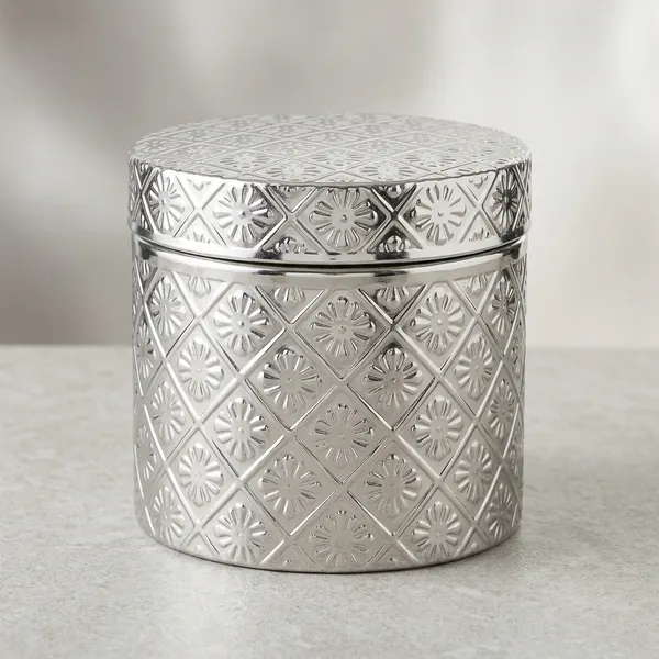 Metal_Decorative_Floral_Embossed_Silver_Storage_Jar_With_Lid