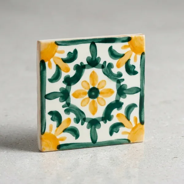 Blue_Pottery_Hand-Painted_Floral_Multicolour_Decorative_Tile