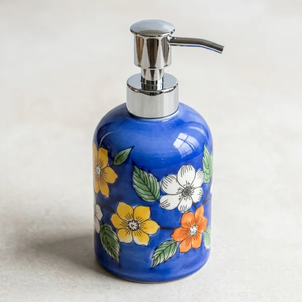 Blue_Pottery_Blue_And_White_Floral_Liquid_Soap_Dispenser