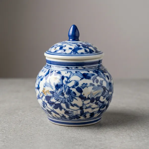 Blue_Pottery_Blue_White_Ginger_Jar_With_Lid