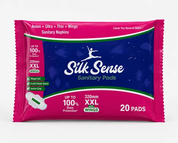 Silk_Sense_Xxl_Anion_Sanitary_Pads_With_Wings_320Mm_20_Pieces_Pack_of_2