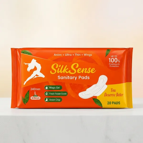 Silk_Sense_Anion_Sanitary_Pads_With_Wings_240Mm_L_20_Pieces_Pack_of_2