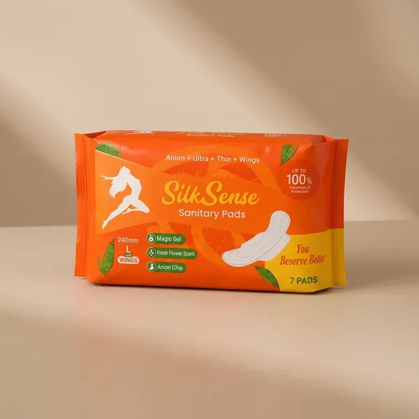 Silk_Sense_Ultra_Thin_Anion_Sanitary_Pads_With_Wings_-_Large_(7_Pieces)_Pack_of_5