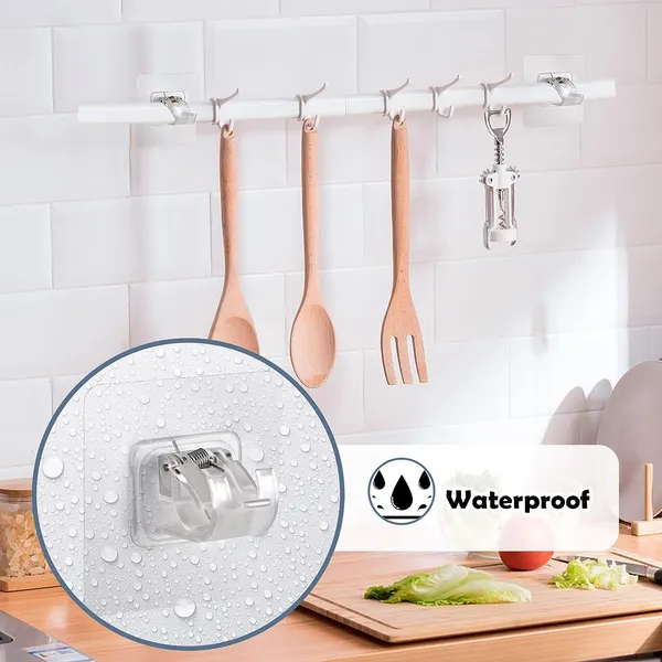 Self_Adhesive_Curtain_Rod_Holder_Without_Drill/Curtain_Rod_Hooks_Nail_Free_Adjustable_Curtain_Hangers