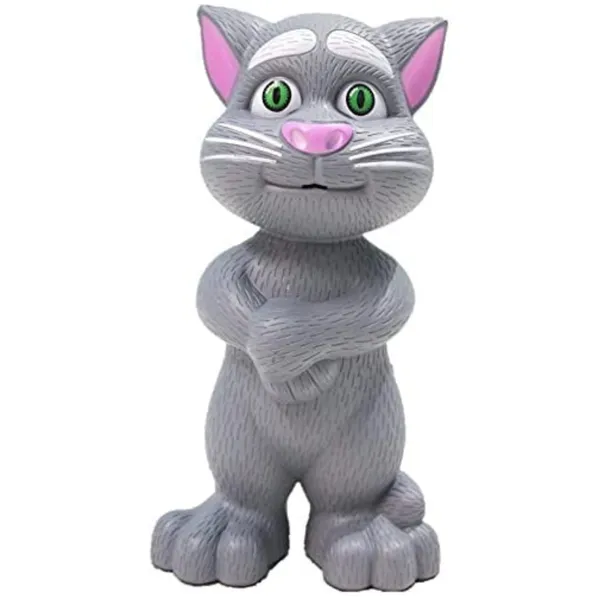 Grey_Interactive_Talking_Cat_Toy_With_Touch_Sensor_For_Kids
