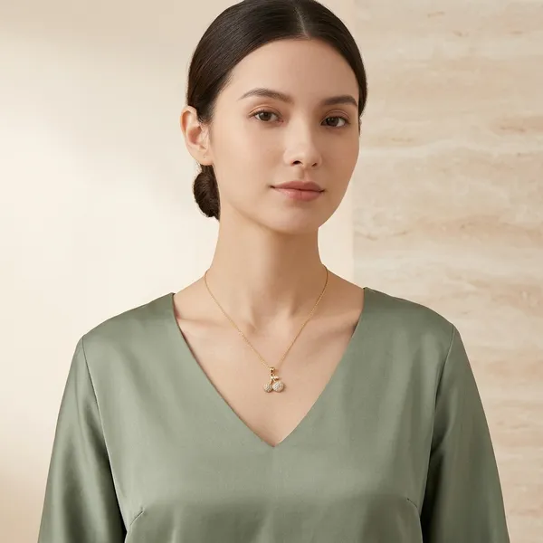 Golden_Gold_Plated_Cubic_Zirconia_Cherry_Pendant_Necklace_For_Women