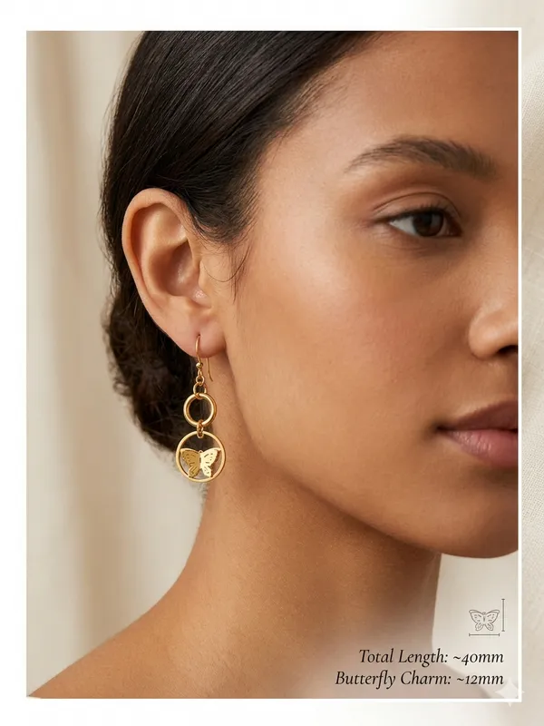 Golden_Plated_Butterfly_Charm_Dangle_Earrings_For_Women