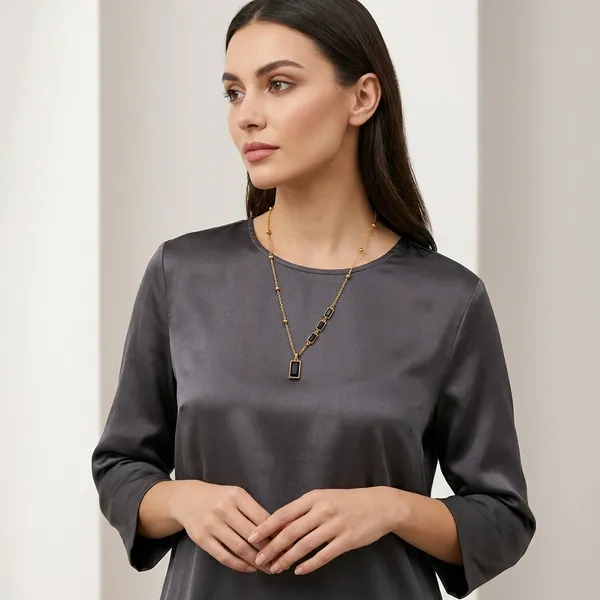 Golden_Toned_Black_Rectangular_Stone_Pendant_Necklace_For_Women