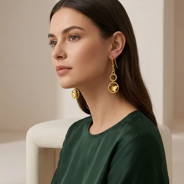 Golden_Plated_Butterfly_Charm_Dangle_Earrings_For_Women