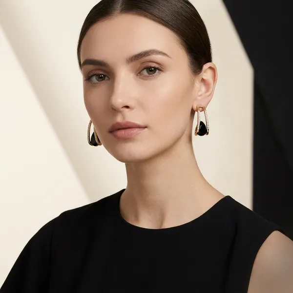 Gold_Tone_Black_Crystal_Geometric_Drop_Earrings_For_Women