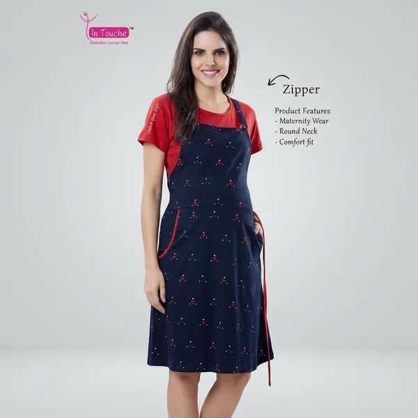 Navy_Blue_Cotton_Maternity_Dress_For_Women