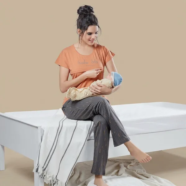Peach_Cotton_Feeding_Co_Ord_Set_For_Women