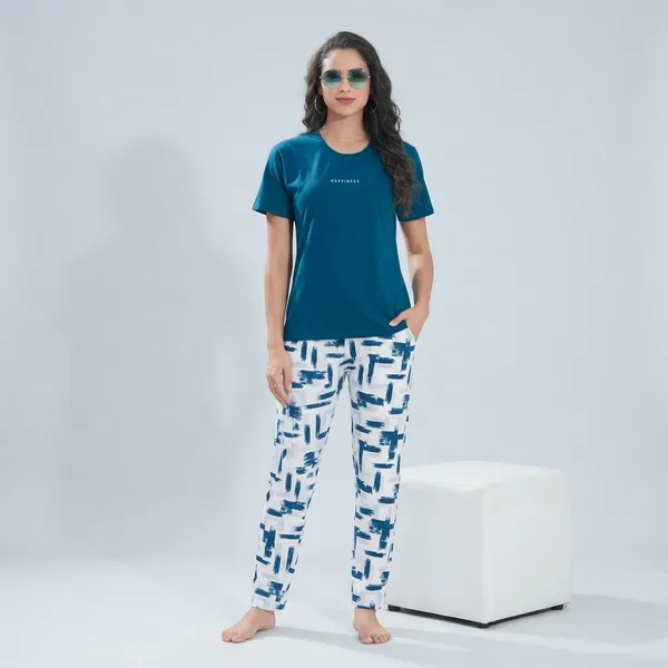 Teal_Cotton_Lycra_Night_Suit_For_Women