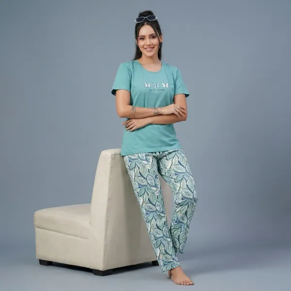 Teal_Cotton_Lounge_Set_For_Women
