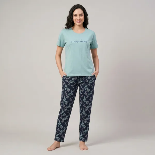 Mint_Green_Cotton_Lounge_Set_For_Women