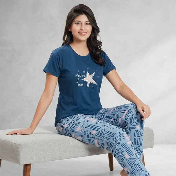 Blue_Cotton_Night_Suit_For_Women