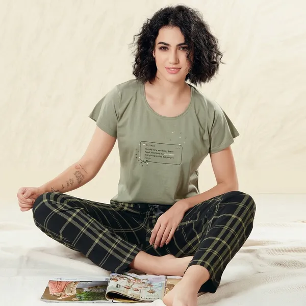Olive_Cotton_Night_Suit_For_Women
