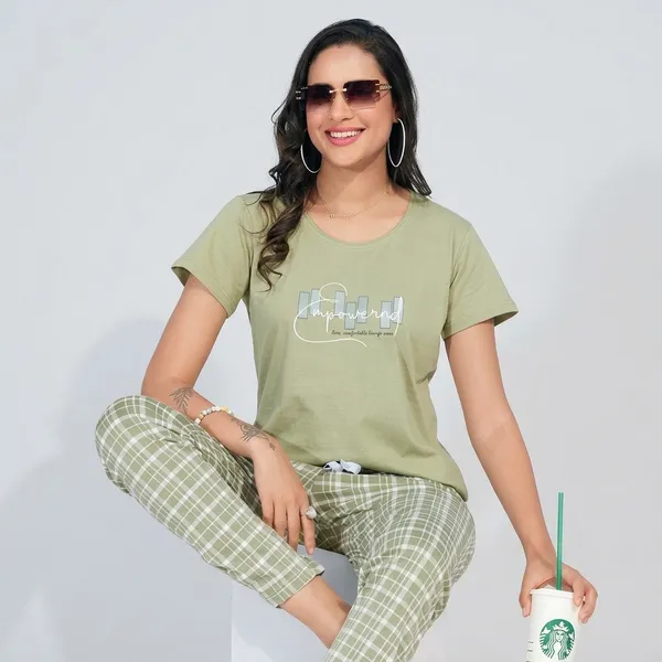 Green_Cotton_Sleepwear_Set_For_Women