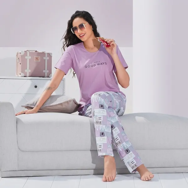 Lavender_Cotton_Lycra_Loungewear_Set_For_Women