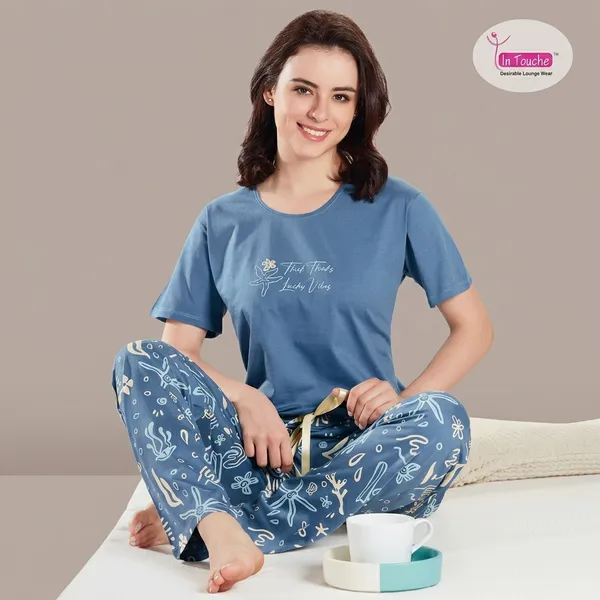 Blue_Cotton_Loungewear_Set_For_Women
