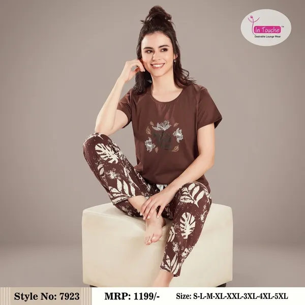 Brown_Cotton_Lounge_Set_For_Women