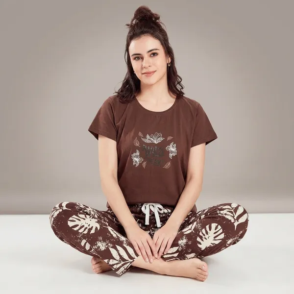 Brown_Cotton_Lounge_Set_For_Women