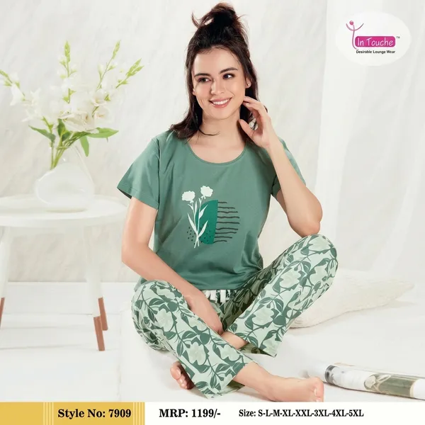 Green_Cotton_Lounge_Set_For_Women