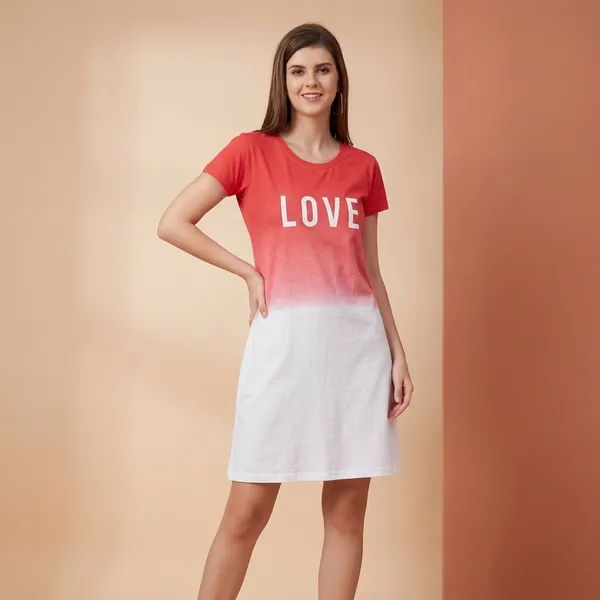 Red_Cotton_Round_Neck_T-Shirt_Dress_For_Women