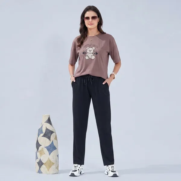 Brown_Cotton_Loungewear_Set_For_Women