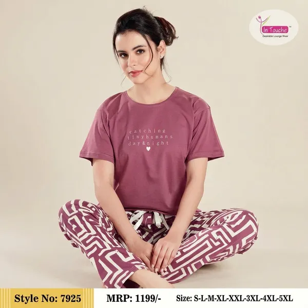 Pink_Cotton_Night_Suit_Set_For_Women