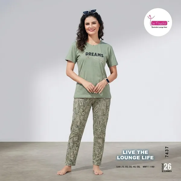 Olive_Cotton_Lounge_Set_For_Women