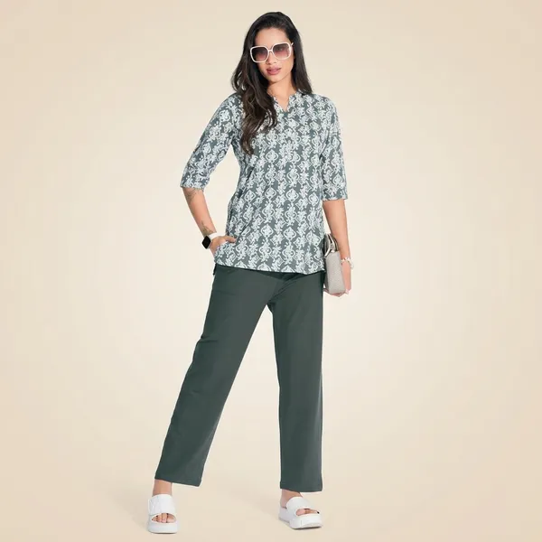 White_Cotton_Kurti_Pant_Set_For_Women