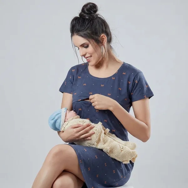 Navy_Blue_Cotton_Feeding_Dress_For_Women