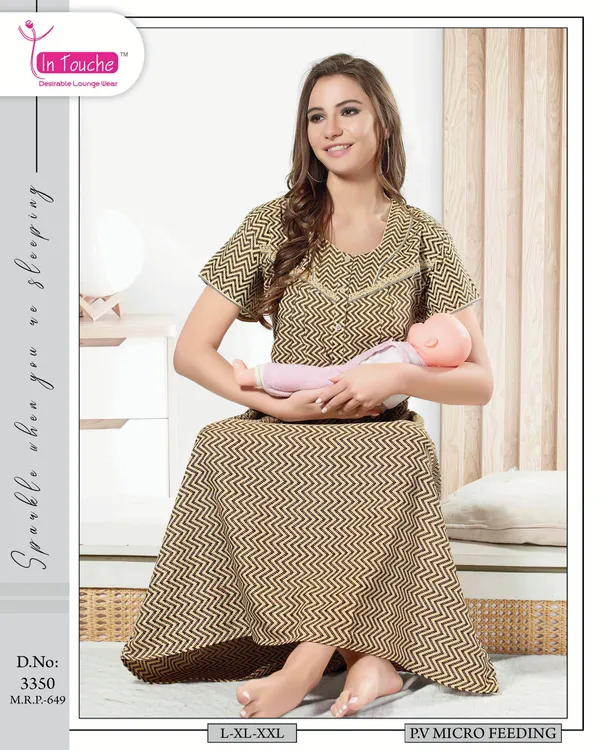 Brown_Cotton_Nighty_For_Women