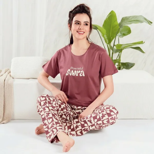 Maroon_Cotton_Loungewear_Set_For_Women