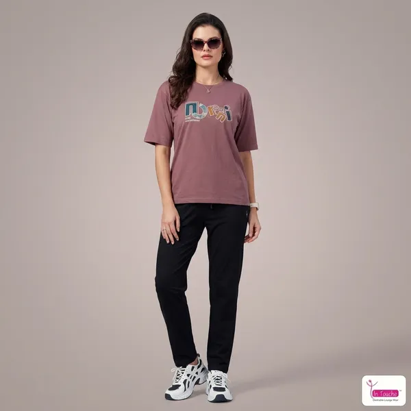 Mauve_Cotton_T-Shirt_And_Pant_Set_For_Women