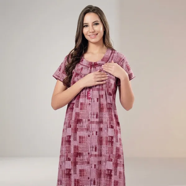 Pink_Cotton_Nighty_For_Women