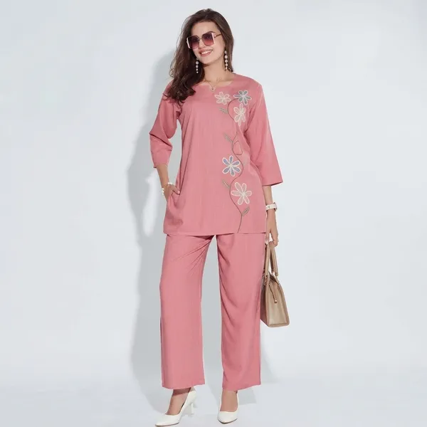 Pink_Cotton_Kurta_Pant_Set_For_Women