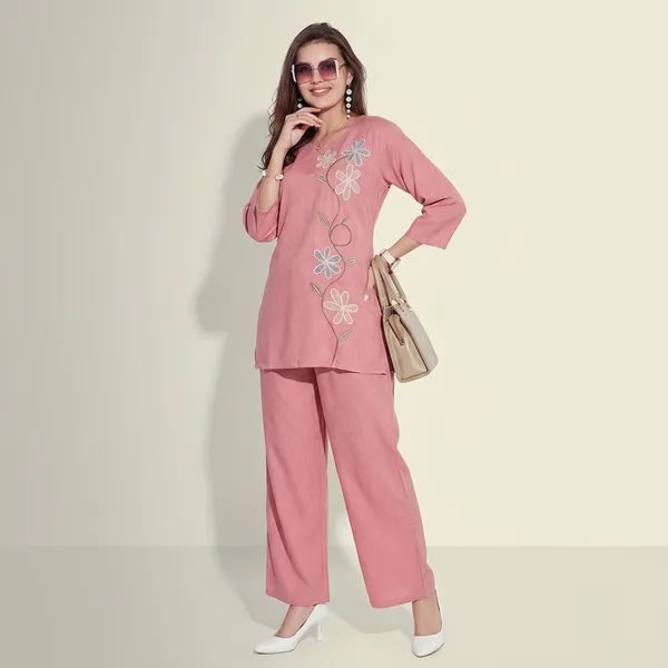 Pink_Cotton_Kurta_Pant_Set_For_Women