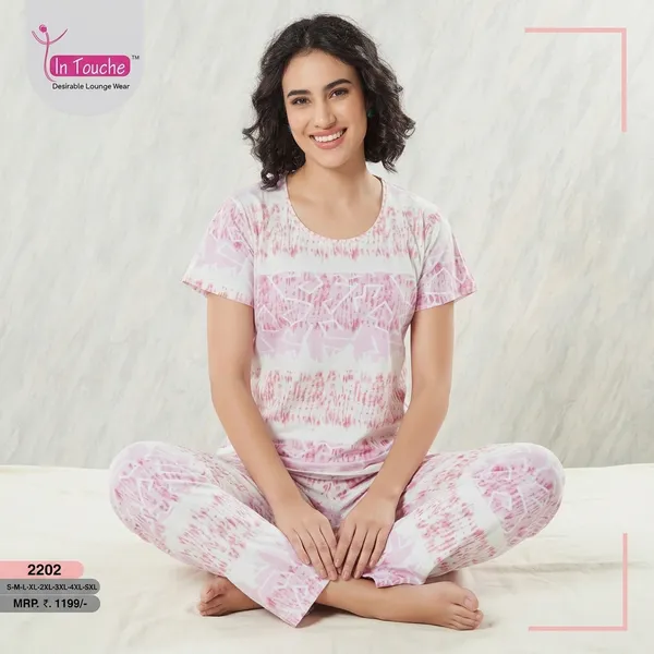 Pink_Cotton_Night_Suit_Set_For_Women