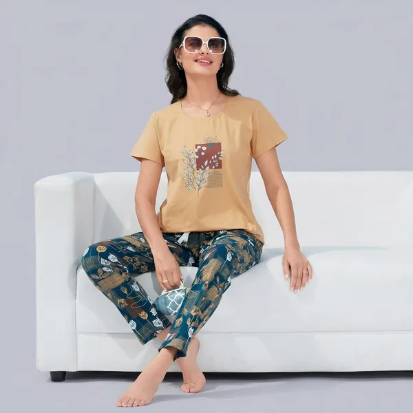 Beige_Cotton_Loungewear_Set_For_Women